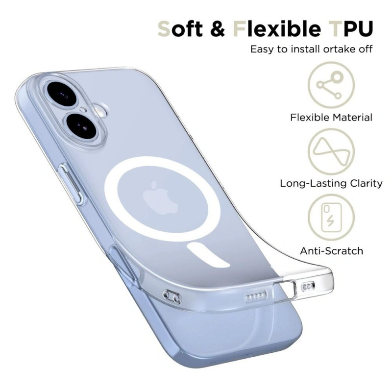 Tech-Protect FlexAir MagSafe puzdro pre Apple iPhone 17, priehľadné