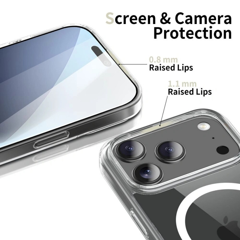Tech-Protect Flexair Hybrid MagSafe puzdro pre Apple iPhone 17 Pro, priehľadné
