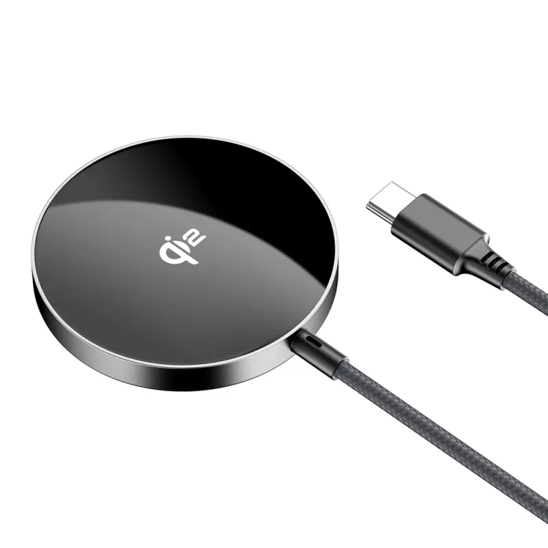 Acefast E24 Qi2 15W magnetická bezdrôtová nabíjačka s 1,2 m káblom USB-C, čierna
