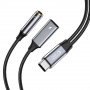 Tech-Protect Ultraboost adaptér USB-C na USB-C a mini jack 3,5 mm, 60W, čierny