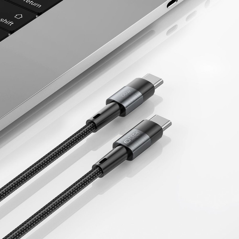 Kábel Tech-Protect Ultraboost USB-C PD, 100W, 5A, 25 cm, sivý
