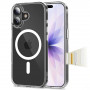 Puzdro Tech-Protect Flexair Hybrid CC MagSafe pre Apple iPhone 17, priehľadné
