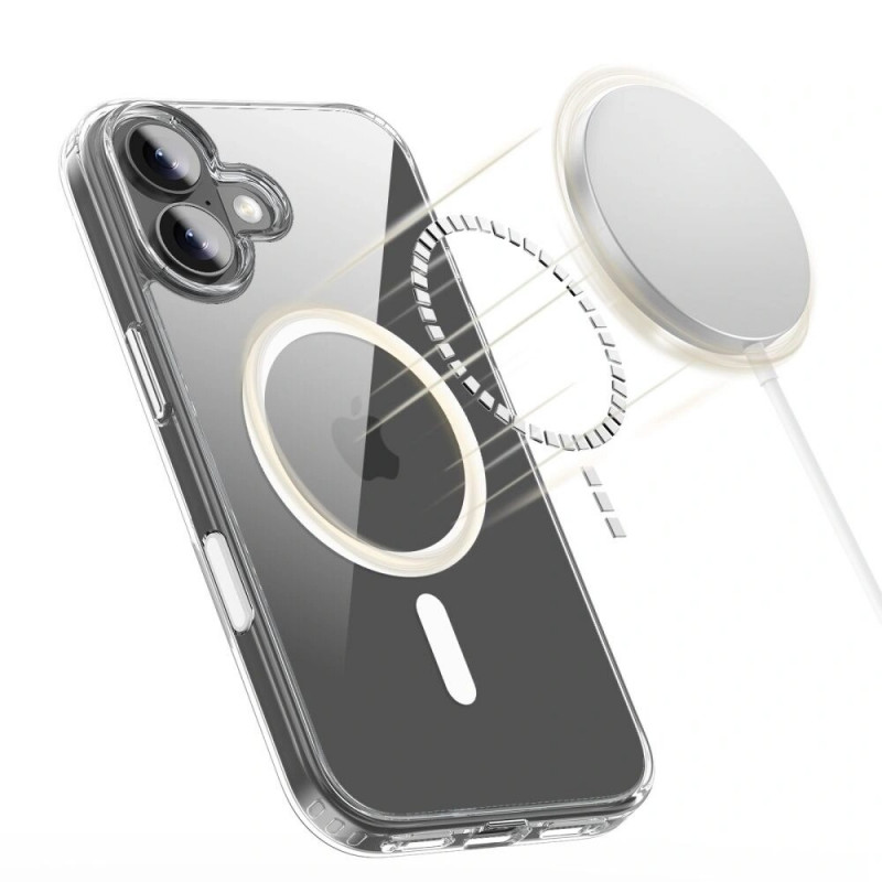 Puzdro Tech-Protect Flexair Hybrid CC MagSafe pre Apple iPhone 17, priehľadné