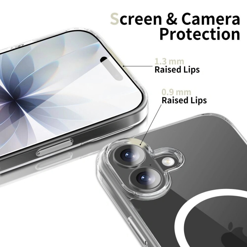Puzdro Tech-Protect Flexair Hybrid CC MagSafe pre Apple iPhone 17, priehľadné