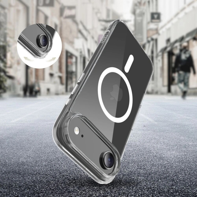 Puzdro Tech-Protect Flexair Hybrid CC MagSafe pre Apple iPhone Air, priehľadné