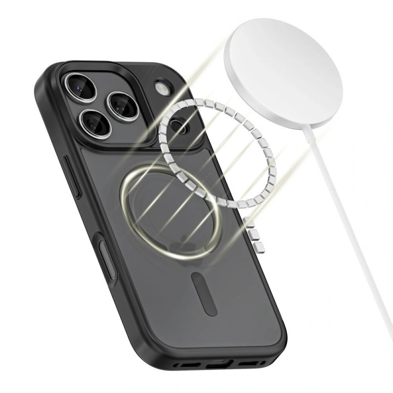 Puzdro Tech-Protect Magmat MagSafe pre Apple iPhone 17 Pro, matná čierna