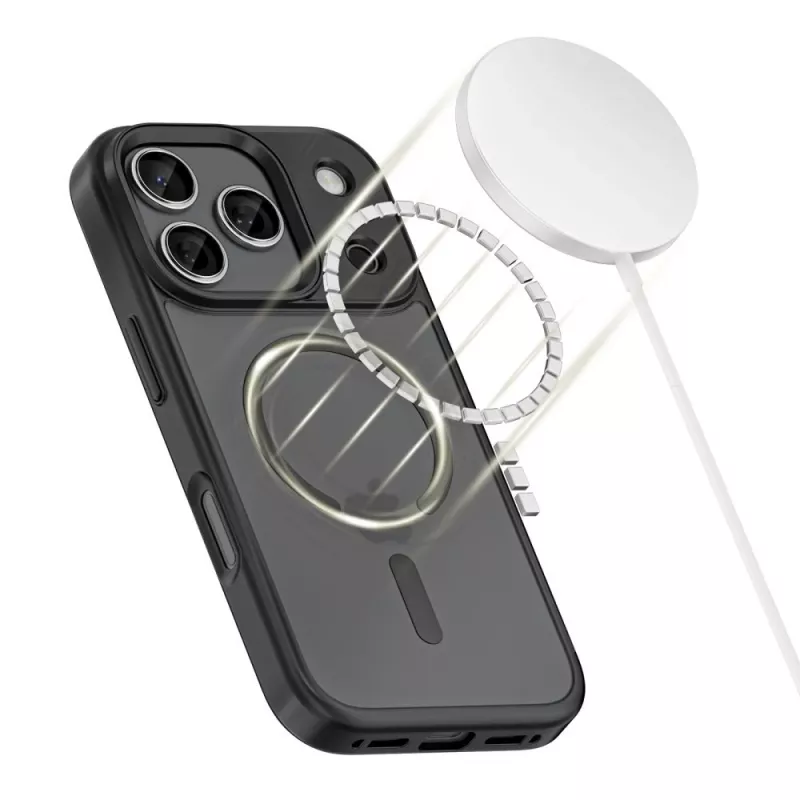 Puzdro Tech-Protect Magmat MagSafe pre Apple iPhone 17 Pro Max, matná čierna