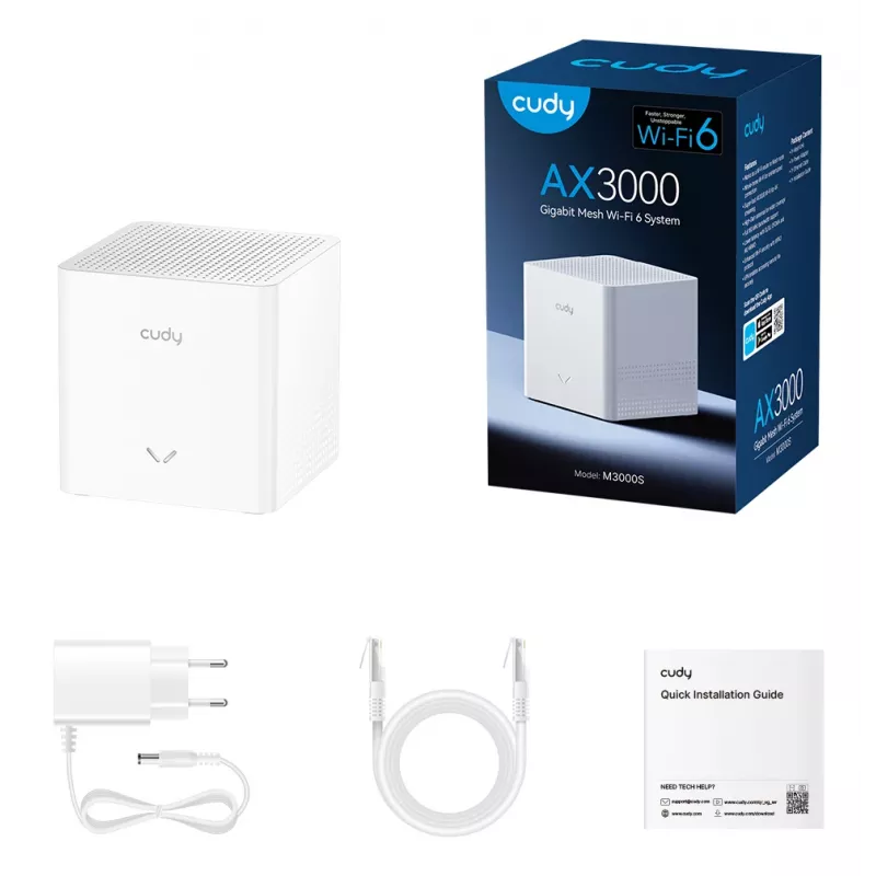 CUDY M3000S AX3000 Wi-Fi 6 mesh systém, 1-pack
