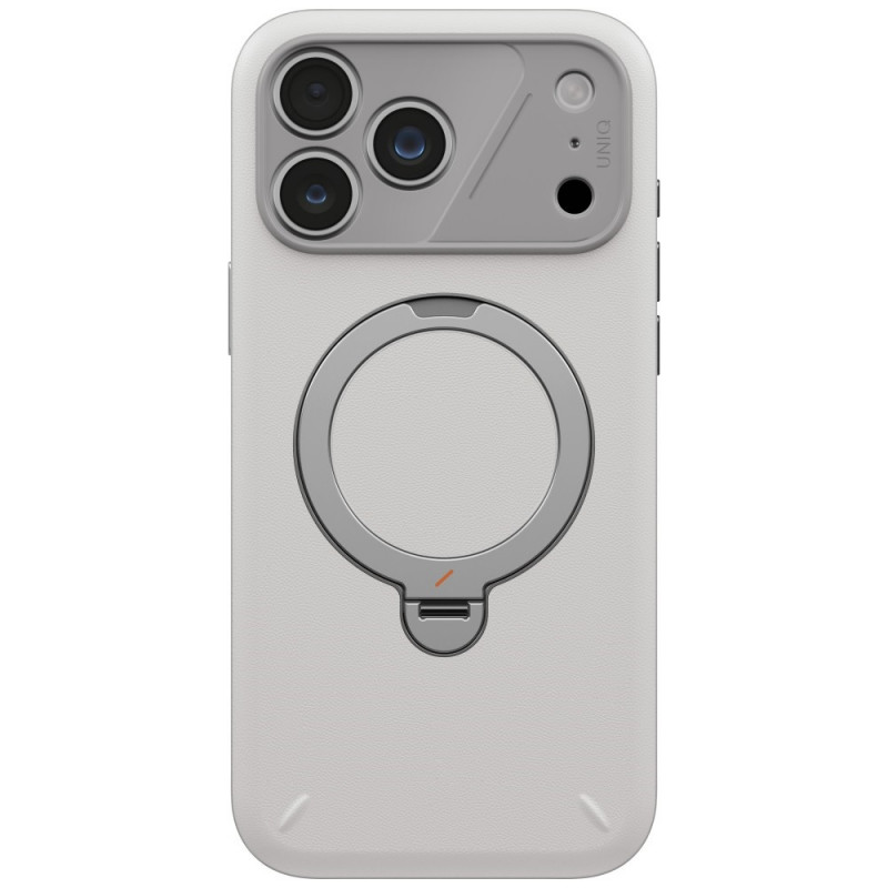 UNIQ Elix puzdro pre Apple iPhone 18 Pro Max / 17 Pro Max, 360 Rotating Kickstand, svetlosivá