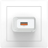 USAMS CC326 T69 nástenná nabíjačka USB-A, 10,5 W, 2,1 A, biela