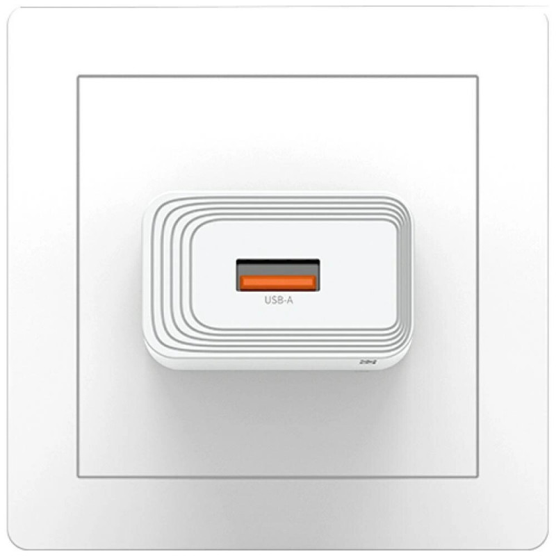 USAMS CC326 T69 nástenná nabíjačka USB-A, 10,5 W, 2,1 A, biela