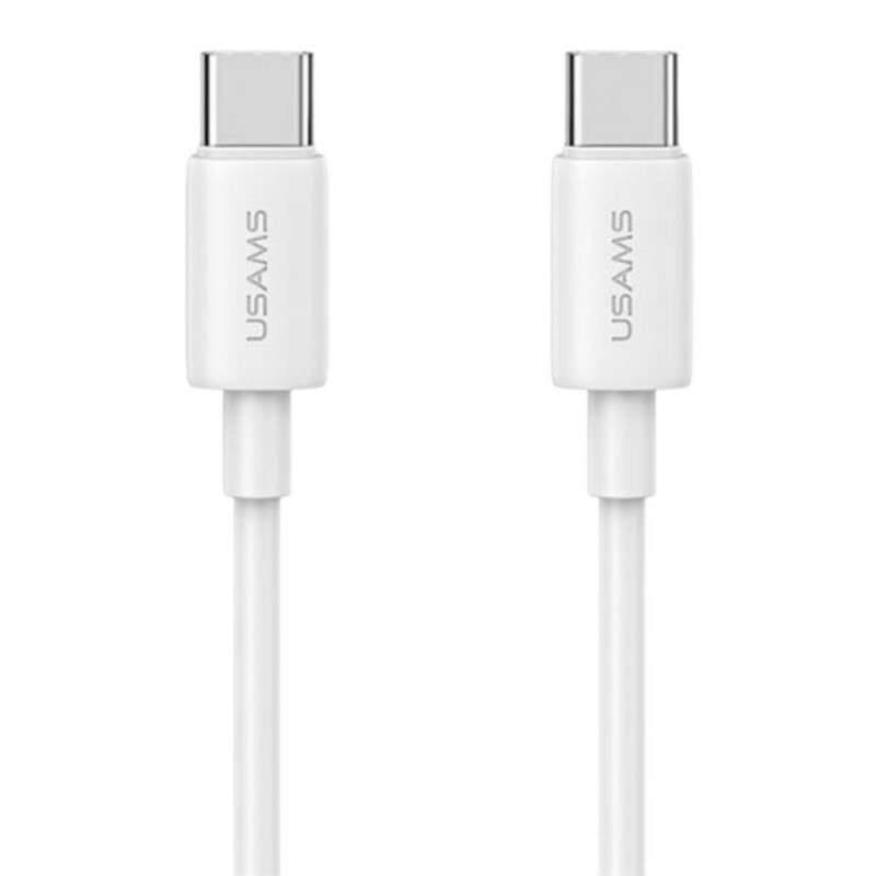 Nástenná nabíjačka USAMS CC339 T76 45W GaN USB-C s káblom SJ711 USB-C na USB-C (1 m), biela