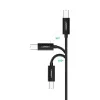Ugreen US241 USB-C 2.0 na USB-B tlačiarenský kábel, 1 m, čierny