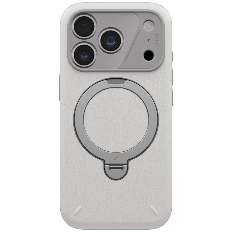 UNIQ Elix puzdro pre Apple iPhone 18 Pro / 17 Pro, 360 Rotating Kickstand, svetlosivá