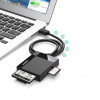 Čítačka kariet Ugreen CR125 USB 3.0, SD / microSD / CF / MS, čierna
