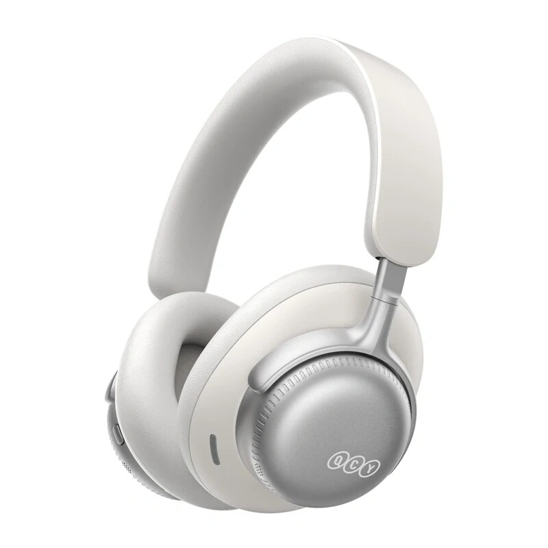 QCY H6 Ultra bezdrôtové náhlavné slúchadlá cez uši, adaptívne ANC, Bluetooth 6.0, biele