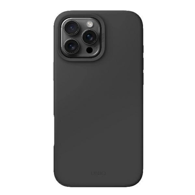 UNIQ Lino Hue puzdro pre Apple iPhone 16 Pro, Magclick nabíjanie, uhlíkovo sivá