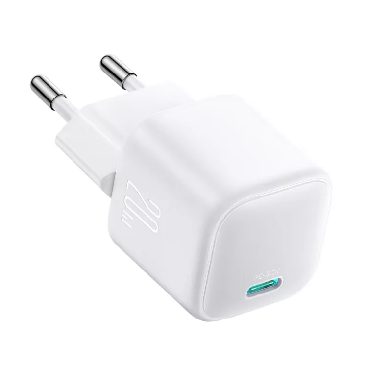 Joyroom TCG08 (JR-TCG08) GaN cestovná nabíjačka, USB-C, 20W, PD 3.0, QC 3.0, biela