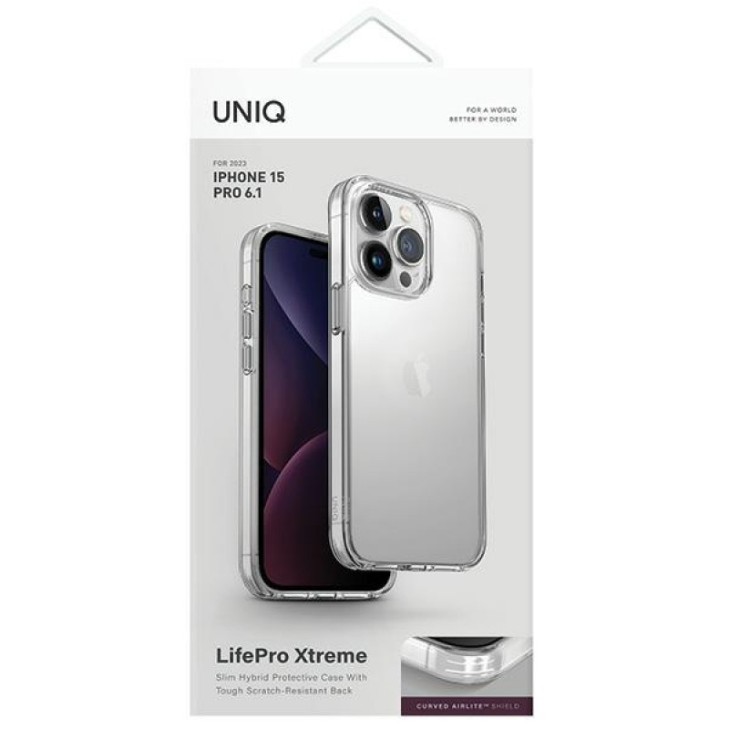UNIQ LifePro Xtreme puzdro pre Apple iPhone 15 Pro, krištáľovo číre, transparentné