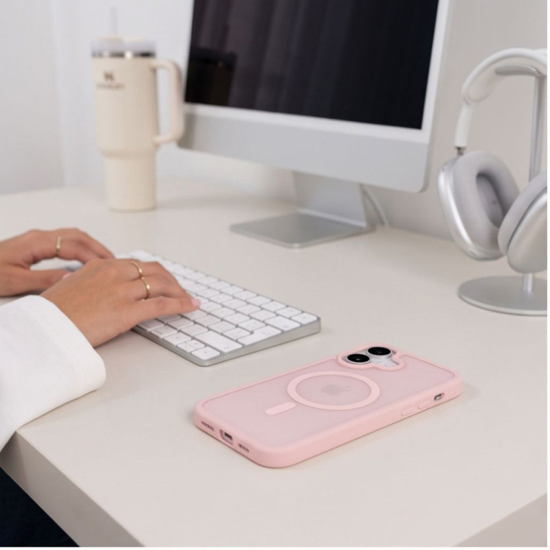 Tech-Protect BasicMag MagSafe puzdro pre Apple iPhone 17, matná ružová