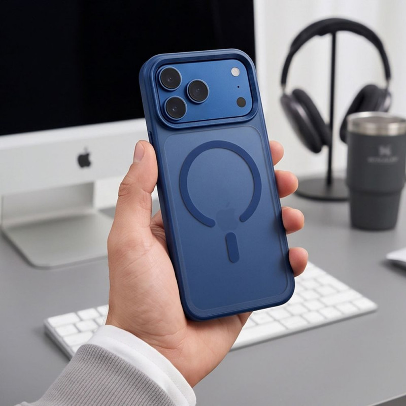 Tech-Protect Magmat MagSafe CC puzdro pre Apple iPhone 17 Pro Max / 18 Pro Max, matná Deep Blue