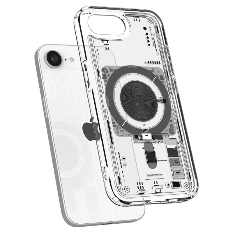 Spigen Ultra Hybrid Mag MagSafe puzdro pre Apple iPhone 17e / 16e, Neo One, transparentné