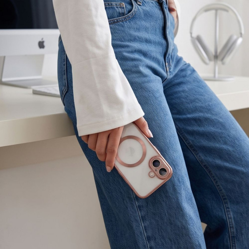 Tech-Protect MagFlex MagSafe puzdro pre Apple iPhone 17, lesklá ružovo-zlatá