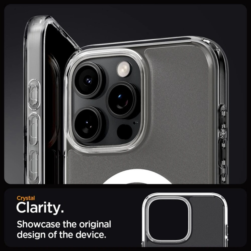 Spigen Ultra Hybrid Mag MagSafe puzdro pre Apple iPhone 16 Pro, priehľadné