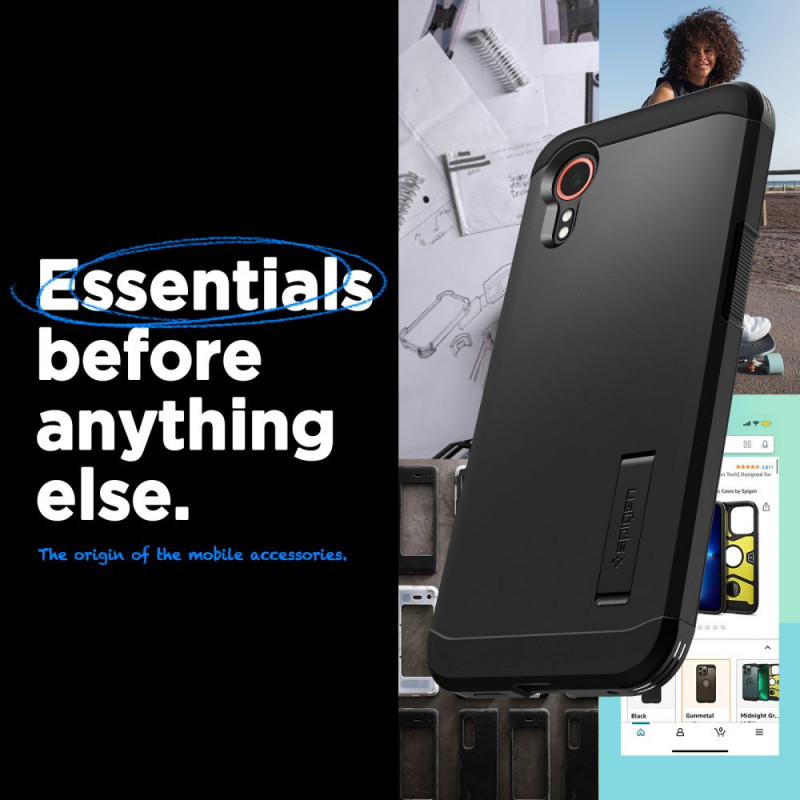 Puzdro Spigen Tough Armor pre Samsung Galaxy XCover7, čierne