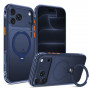 Tech-Protect MagAir Stand MagSafe CC puzdro pre Apple iPhone 17 Pro Max / 18 Pro Max, matná Deep Blue