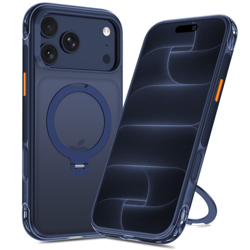 Tech-Protect MagAir Stand MagSafe CC puzdro pre Apple iPhone 17 Pro Max / 18 Pro Max, matná Deep Blue