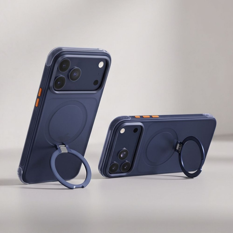 Tech-Protect MagAir Stand MagSafe CC puzdro pre Apple iPhone 17 Pro Max / 18 Pro Max, matná Deep Blue