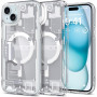 Puzdro Spigen Ultra Hybrid Mag s MagSafe pre Apple iPhone 15 Plus / 14 Plus, Zero One, biele