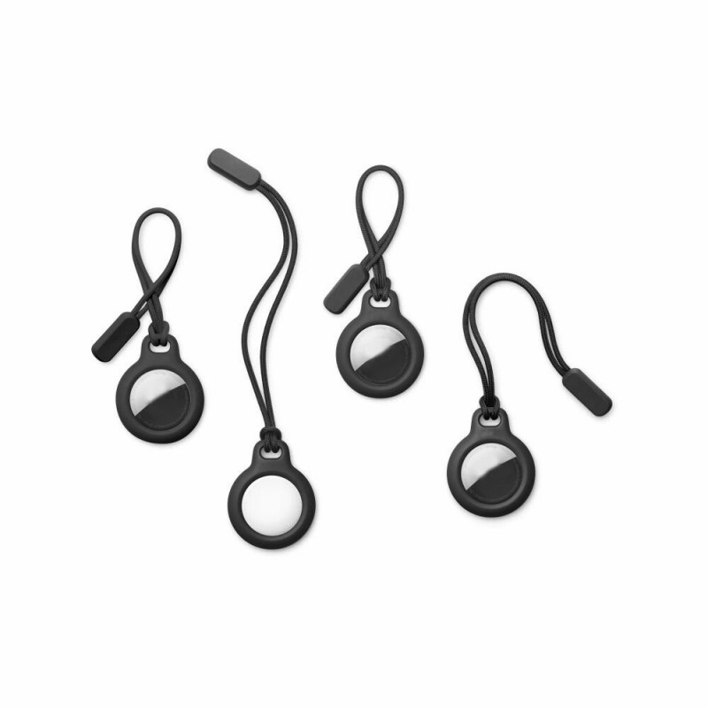 Ochranné puzdro na kľúčenku Tech-Protect Rough Chain pre Apple AirTag, čierne (2 ks)