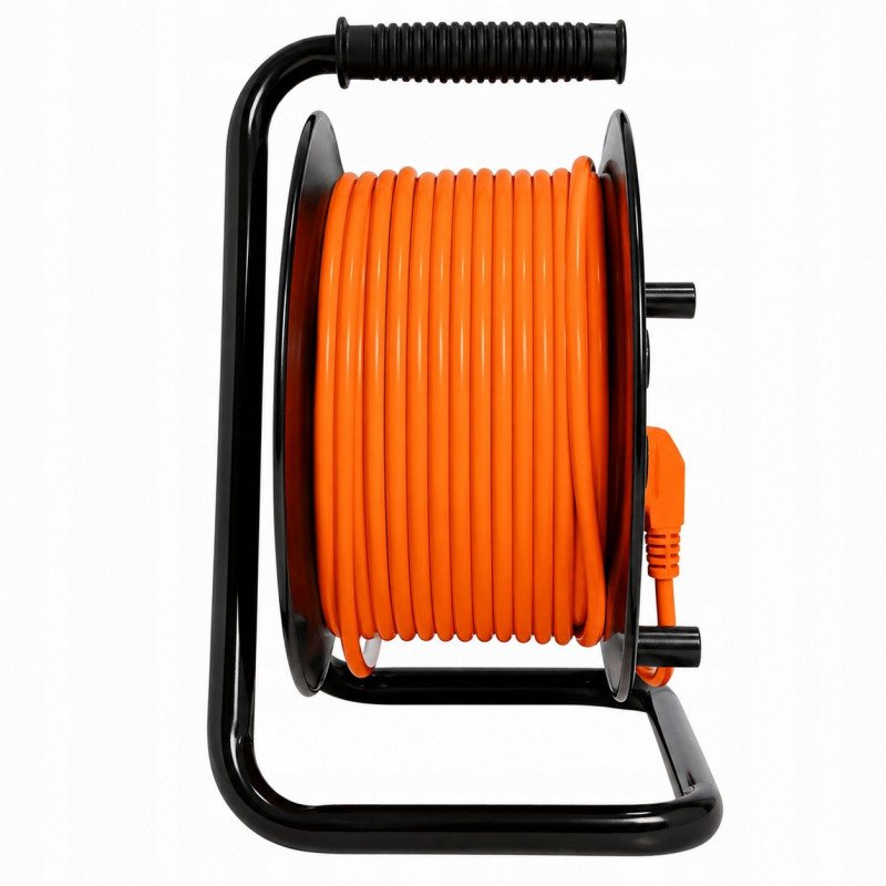Predlžovací kábel na bubne Extralink Powerlink, 30 m, 4 zásuvky, uzemnený