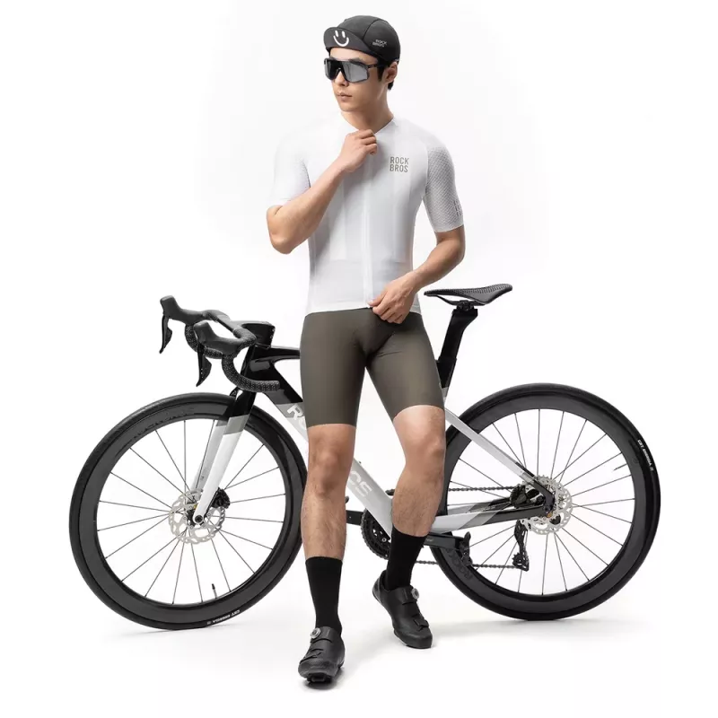 Rockbros YDDX011 Diamond krátky cyklistický dres, veľkosť M, biela