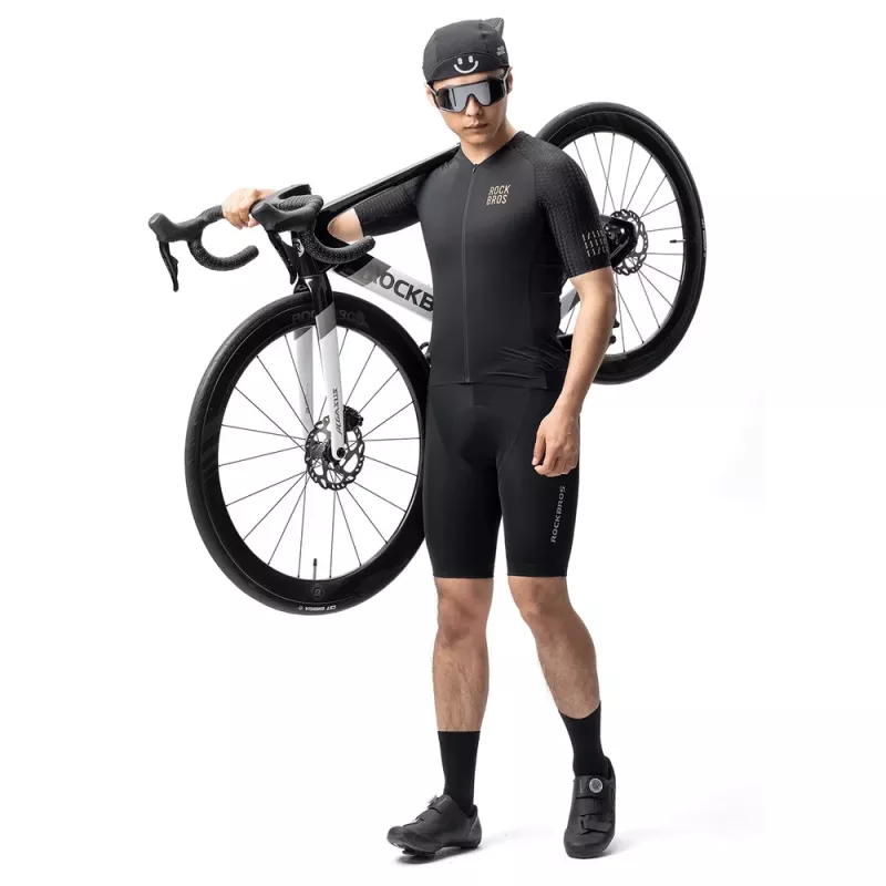 Rockbros YDDX011 Diamond krátky cyklistický dres s krátkym rukávom, veľkosť XL, čierna