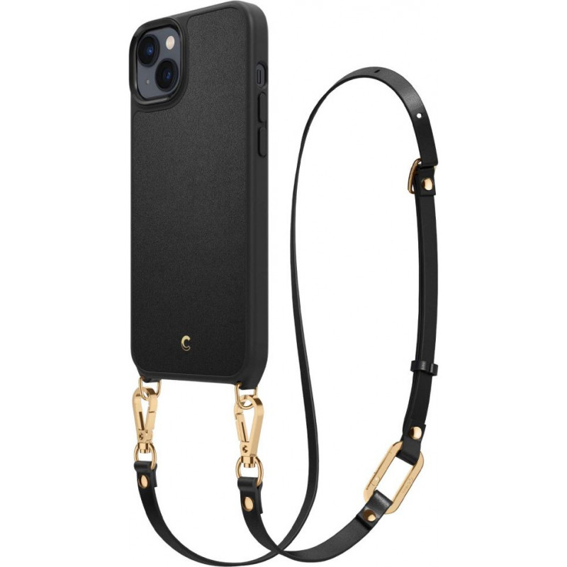 Spigen Cyrill Classic Charm Mag (ACS04948) puzdro MagSafe s remienkom pre Apple iPhone 14 Plus / 15 Plus, čierne