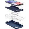 Spigen Silicone Fit Mag (ACS04921) puzdro MagSafe pre Apple iPhone 14 Plus / 15 Plus, námornícka modrá