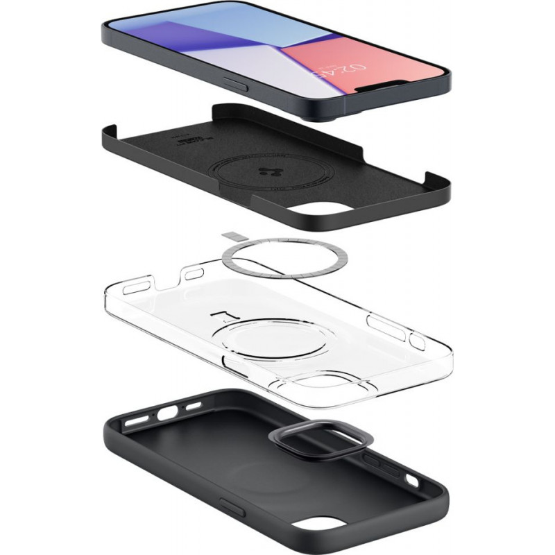 Spigen Silicone Fit Mag (ACS04920) puzdro MagSafe pre Apple iPhone 14 Plus / 15 Plus, čierne