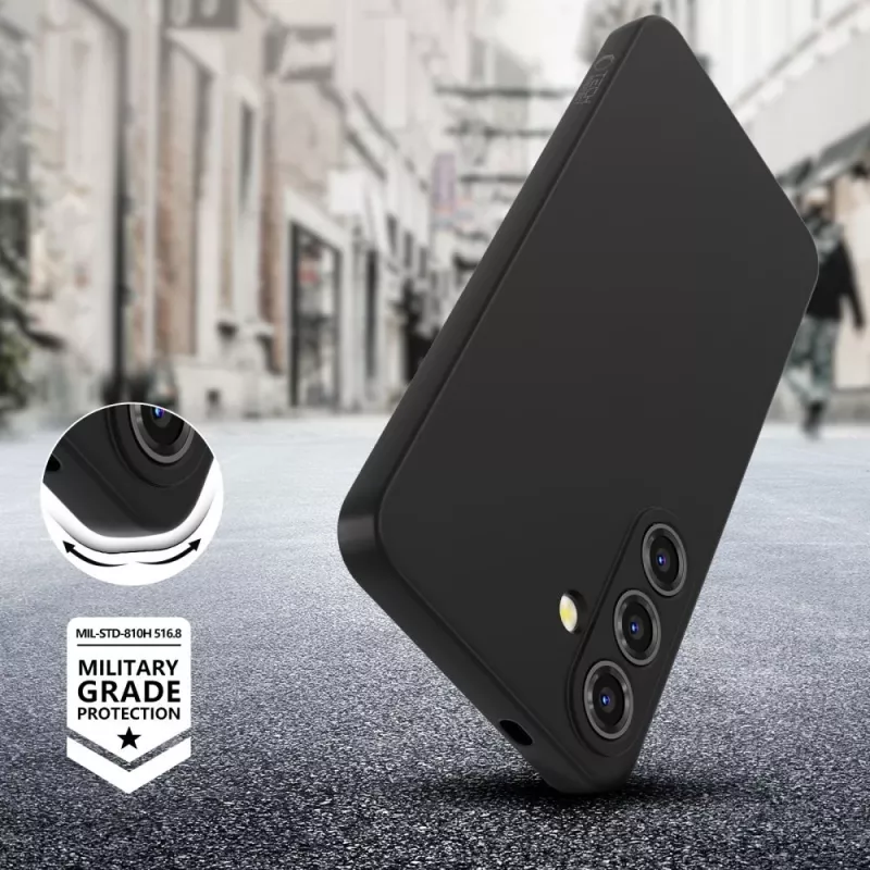 Silikónové puzdro Tech-Protect Icon pre Samsung Galaxy A56 5G, čierne