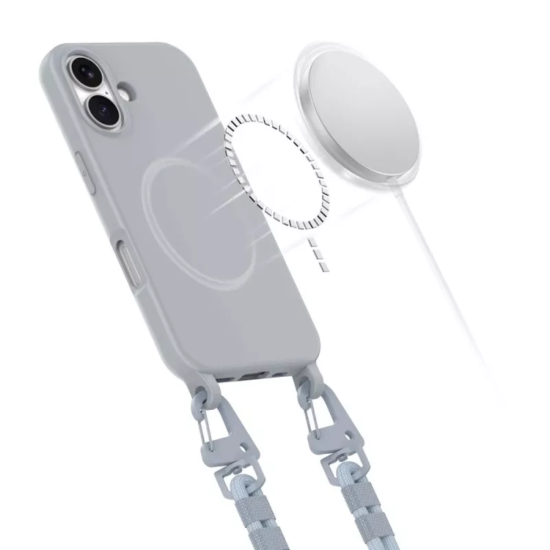 Tech-Protect MagNecklace 26328-0 MagSafe puzdro pre Apple iPhone 16, sivé