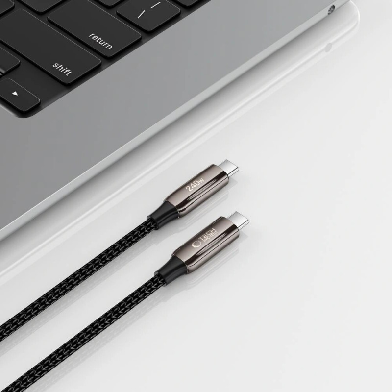 Kábel Tech-Protect UB10T Ultraboost USB-C / USB-C PD240W/QC4.0, 100 cm, čierny
