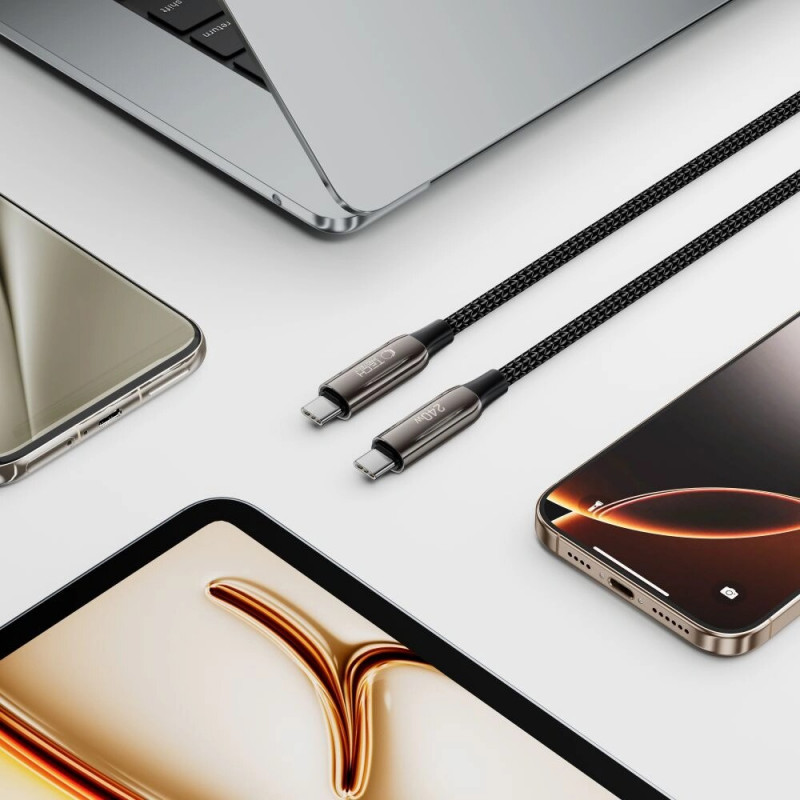 Kábel Tech-Protect UB10T Ultraboost USB-C / USB-C PD240W/QC4.0, 100 cm, čierny