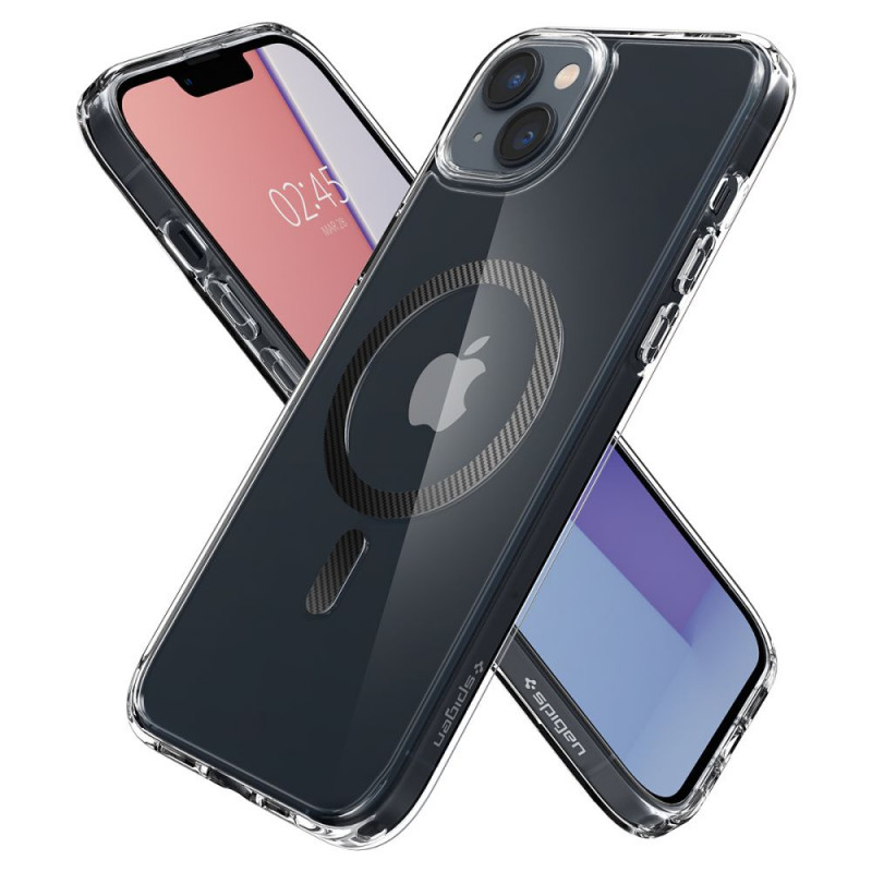 Spigen Ultra Hybrid Mag (ACS04904) puzdro MagSafe pre Apple iPhone 14 Plus / 15 Plus, Carbon Fiber