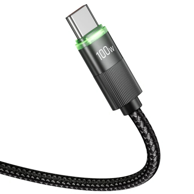 Tech-Protect UB20T Ultraboost kábel USB-C / USB-C PD100W/5A, 180 cm, čierny
