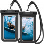 Spigen A601 Aqua Shield univerzálne vodotesné puzdro (2 ks), čierne