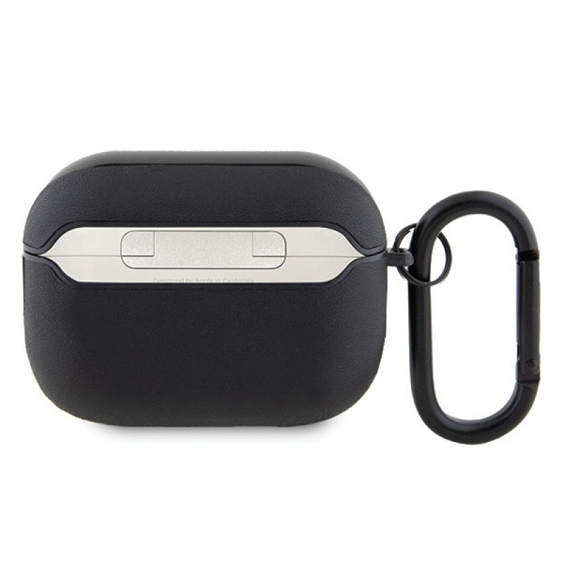 Mercedes-AMG AMAP2SLWK Leather Big Logo kryt na Apple AirPods Pro 2 (2022/2023), čierny, biele logo