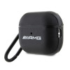 Mercedes-AMG AMAP2SLWK Leather Big Logo kryt na Apple AirPods Pro 2 (2022/2023), čierny, biele logo