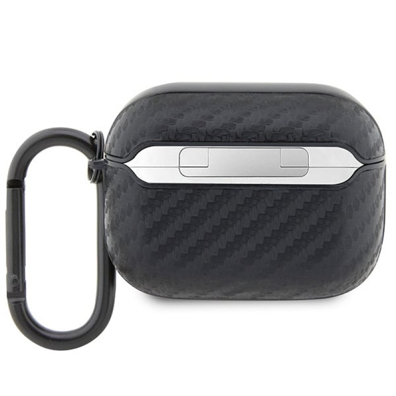 BMW BMAPWMPUCA2 Carbon Double Metal Logo kryt na Apple AirPods Pro, čierny